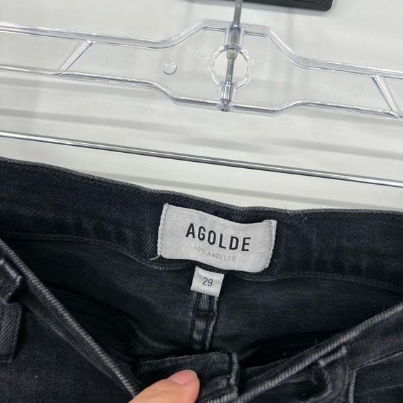 AGOLDE Sophie Skinny Ankle Jeans in Washed Black - Picture 4 of 8